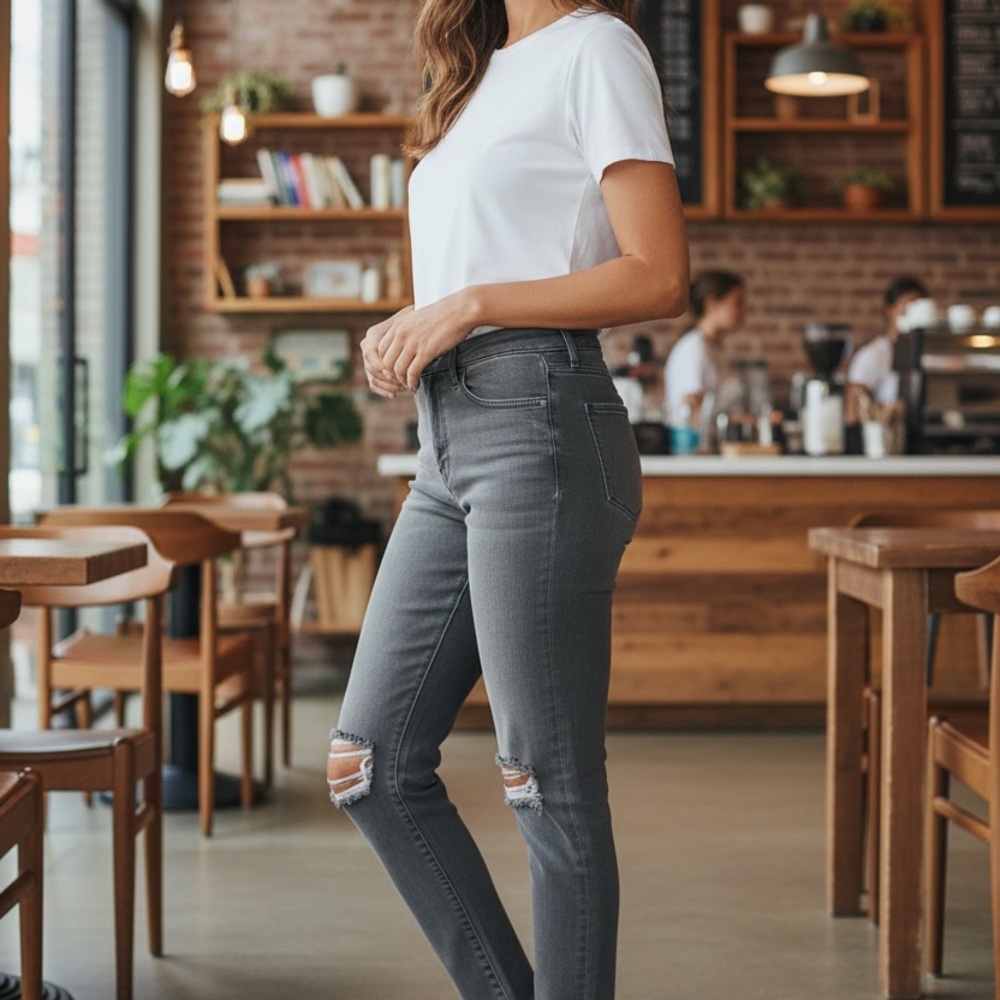 Universal Thread Good Co. High-Rise Skinny Jeans – Grey – Size 6/28R